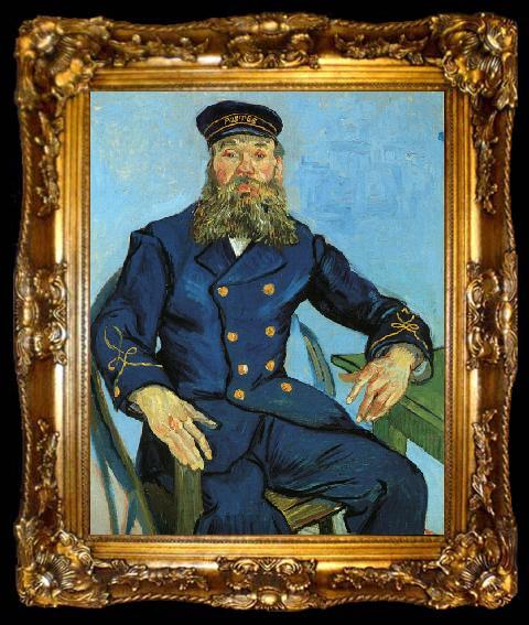 framed  Vincent Van Gogh The Postman, Joseph Roulin, ta009-2